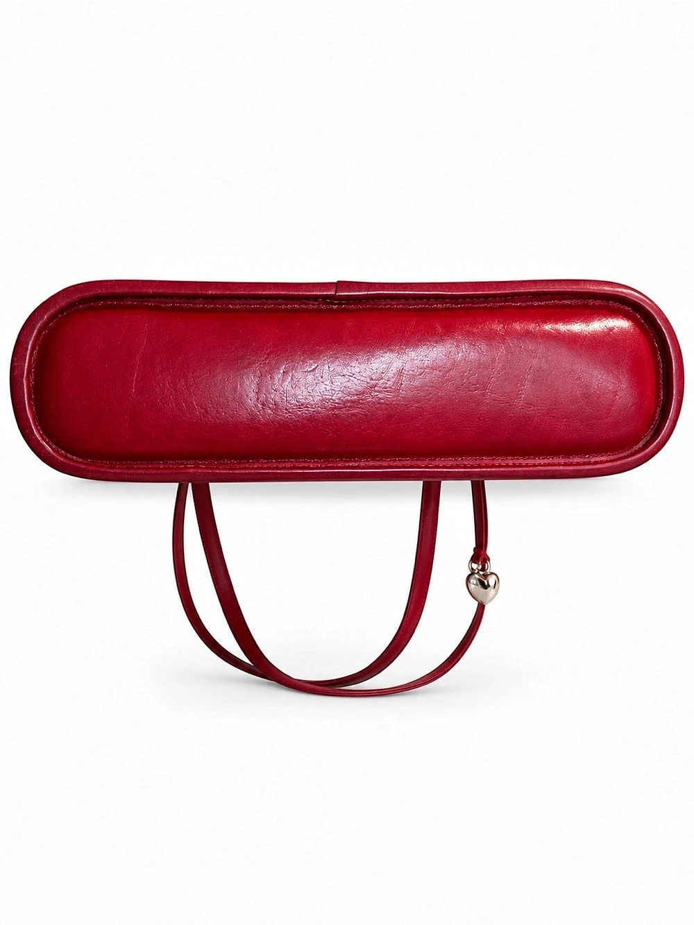 Brighton Red Leather Croc Embossed Tote Heart Charm Y2K Western Shoulder Bag - Picture 8 of 13